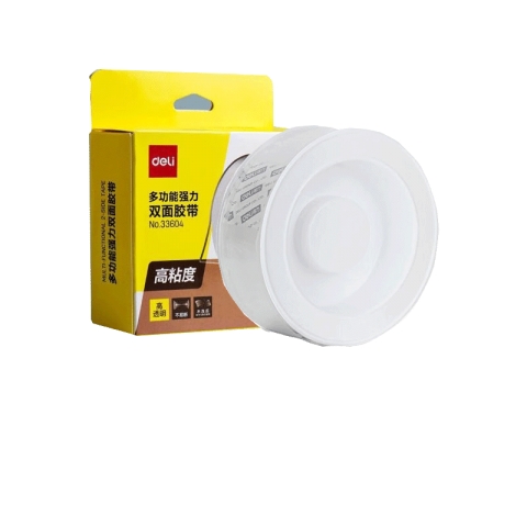 得力33604雙面納米透明膠 5cm*3m*2mm-6